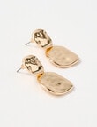 Whistle Accessories Molten Circle Drop Earrings, Imitation Gold product photo View 02 S