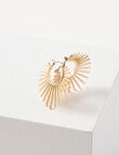 Whistle Accessories Sunray Circle Earrings, Imitation Gold product photo View 04 S