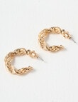 Whistle Accessories Textured Twisted Huggies, Imitation Gold product photo View 02 S