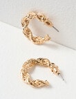 Whistle Accessories Textured Twisted Huggies, Imitation Gold product photo View 03 S