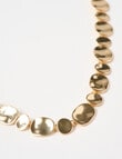 Whistle Accessories Molten Circle Necklace, Imitation Gold product photo View 03 S