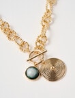 Whistle Accessories Textured Twisted Chain Necklace, Imitation Gold product photo View 02 S