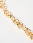 Whistle Accessories Textured Twisted Chain Necklace, Imitation Gold product photo View 03 S