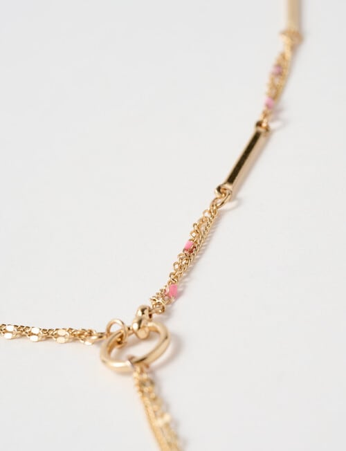 Whistle Accessories Dainty Multi FOB Necklace, Imitation Gold product photo View 03 L