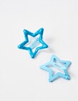 Mac & Ellie Star Clip, 2-Piece, Blue Bell Glitter product photo View 02 S