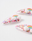 Mac & Ellie Funfetti Clip, 3-Piece, Rainbow product photo View 03 S