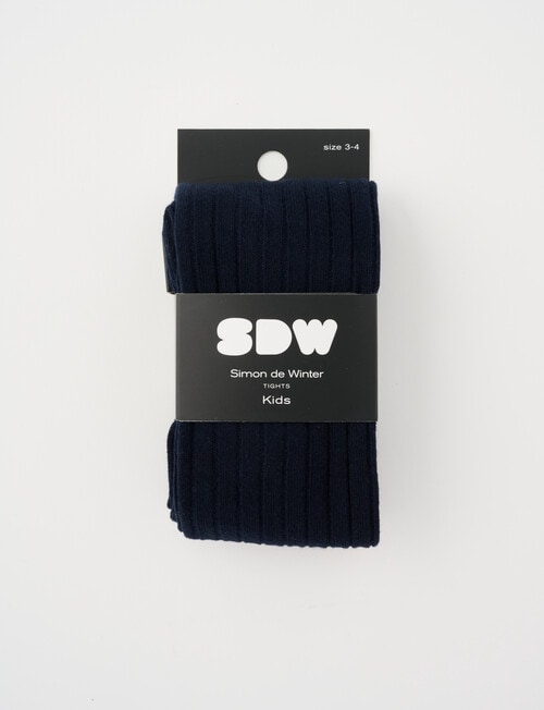 Simon De Winter Rib Tights, Navy product photo View 02 L