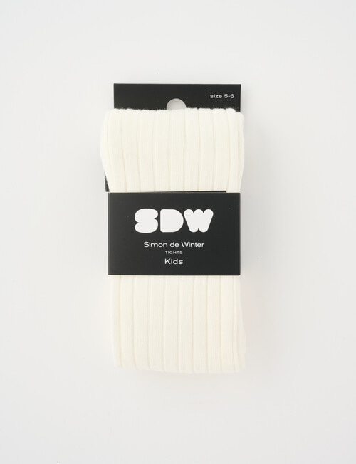 Simon De Winter Rib Tights, Ivory product photo View 02 L
