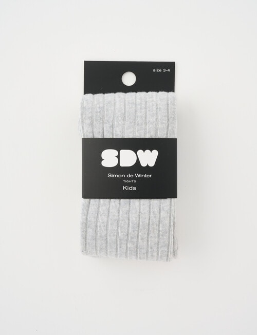 Simon De Winter Rib Tights, Grey Marle product photo View 02 L