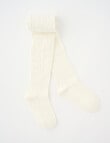 Simon De Winter Cable Tights, Ivory product photo