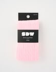 Simon De Winter Cable Tights, Pale Pink product photo View 02 S