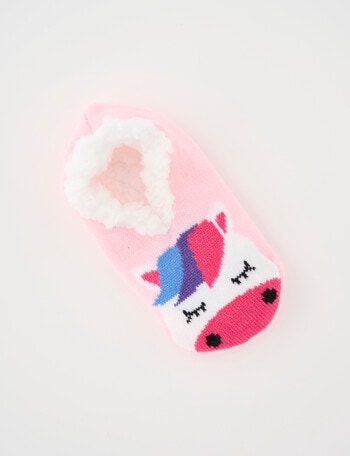 Simon De Winter Unicorn Low Cut Home Sock, Pink product photo