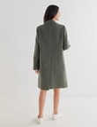 Whistle Long Sleeve Coat with Pockets, Sage Green product photo View 02 S