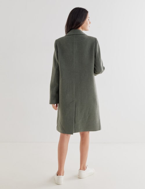 Whistle Long Sleeve Coat with Pockets, Sage Green product photo View 02 L