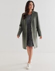 Whistle Long Sleeve Coat with Pockets, Sage Green product photo View 03 S