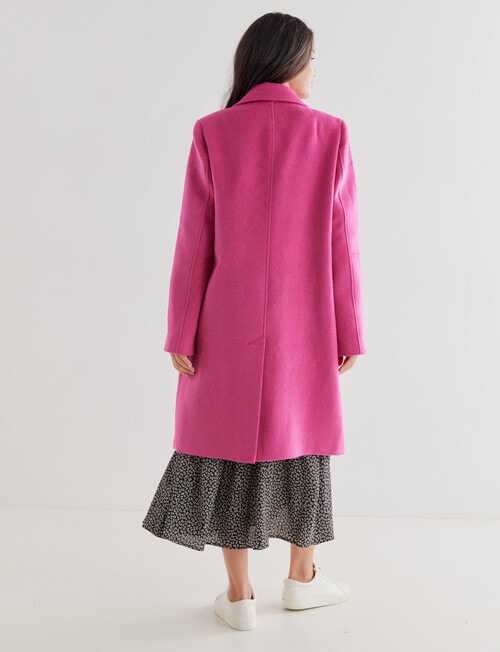 Whistle Long Sleeve Coat with Pockets, Barbie Pink product photo View 02 L