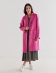 Whistle Long Sleeve Coat with Pockets, Barbie Pink product photo View 03 S