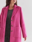 Whistle Long Sleeve Coat with Pockets, Barbie Pink product photo View 04 S