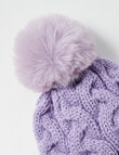 Mac & Ellie Textured Knit Beanie, Wisteria product photo View 02 S