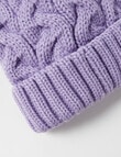 Mac & Ellie Textured Knit Beanie, Wisteria product photo View 03 S