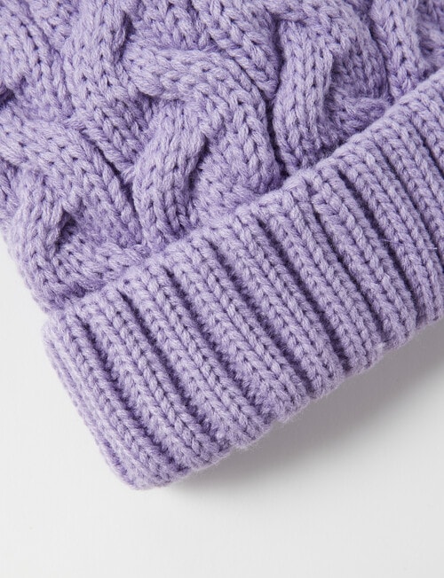 Mac & Ellie Textured Knit Beanie, Wisteria product photo View 03 L