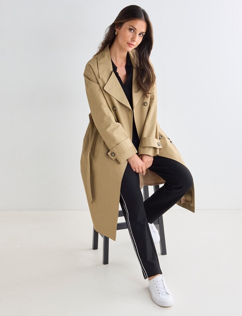 Whistle Belted Trench Coat, Camel product photo View 03 L