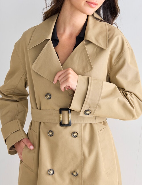 Whistle Belted Trench Coat, Camel product photo View 04 L