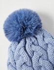 Mac & Ellie Textured Knit Beanie, Blue Bell product photo View 02 S