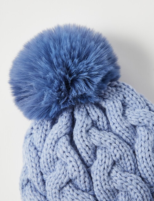 Mac & Ellie Textured Knit Beanie, Blue Bell product photo View 02 L