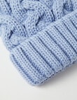 Mac & Ellie Textured Knit Beanie, Blue Bell product photo View 03 S