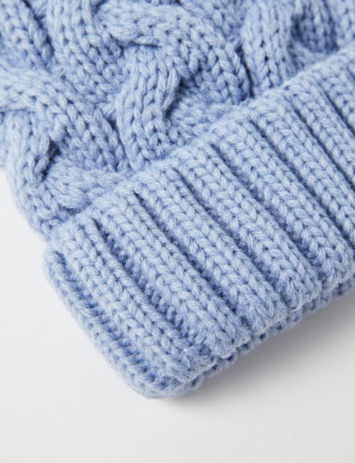 Mac & Ellie Textured Knit Beanie, Blue Bell product photo View 03 L