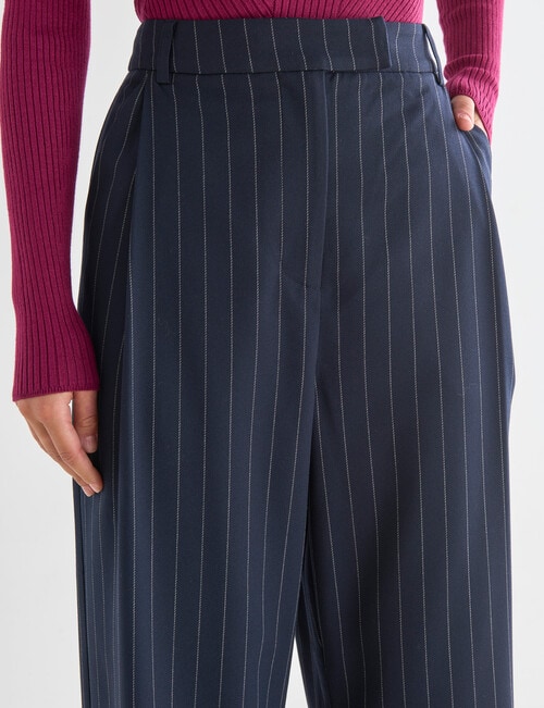 Whistle Pinstripe Man Style Pant, Navy product photo View 04 L