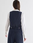 Whistle Pinstripe Vest, Navy product photo View 02 S