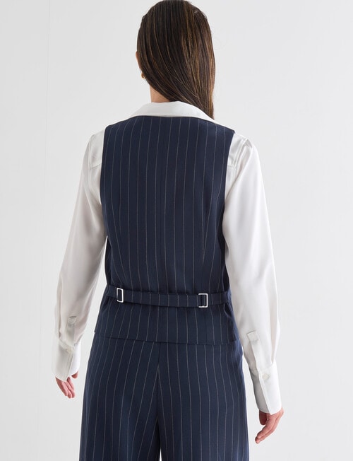 Whistle Pinstripe Vest, Navy product photo View 02 L