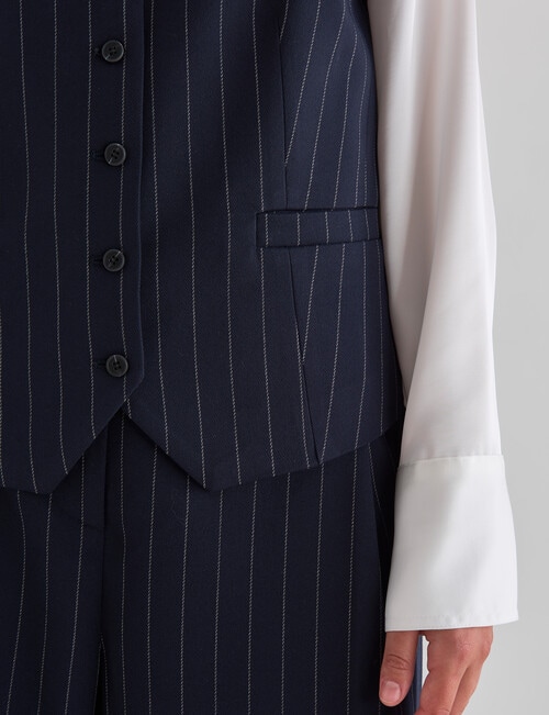 Whistle Pinstripe Vest, Navy product photo View 05 L