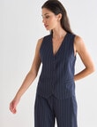 Whistle Pinstripe Vest, Navy product photo View 06 S