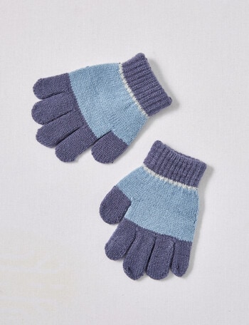 Mac & Ellie Glove Stripe, Blue, 3-16 product photo