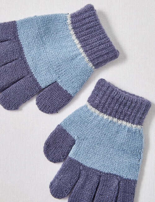 Mac & Ellie Glove Stripe, Blue, 3-16 product photo View 02 L