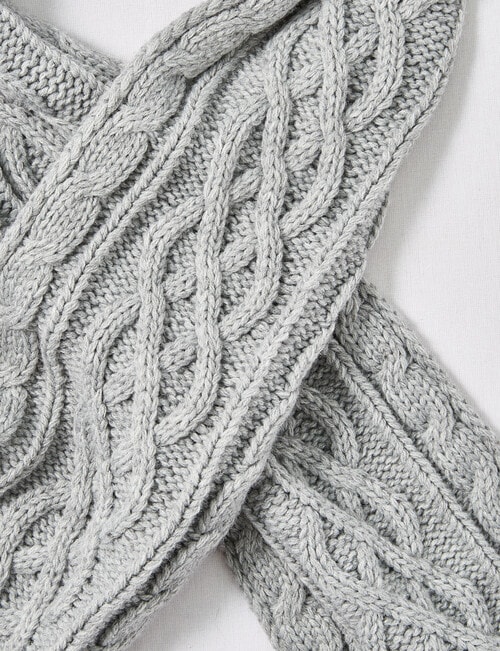 No Issue Beanie Scarf Set, Khaki & Grey Marle, 3-16 product photo View 04 L