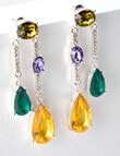 Harlow Jewel Dangle Earrings, Imitation Silver product photo View 02 S