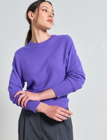 State of play Wool Cashmere Batwing Sweater, Ultraviolet product photo