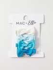 Mac & Ellie Ribbon Bow Hair Clips, 4-Pack, Blue product photo View 02 S