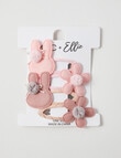 Mac & Ellie Bunny Clip, 4-Pack, Natural & Pink product photo View 02 S