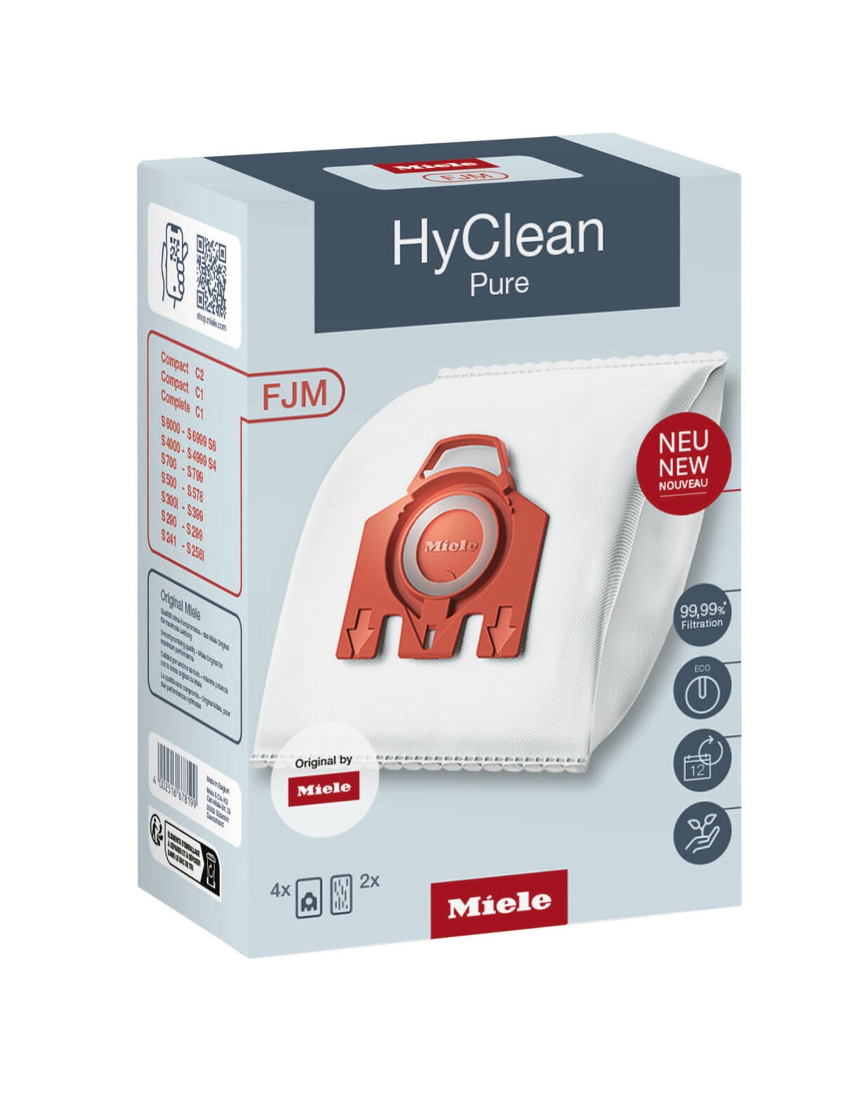 Miele FJM Hyclean Pure Dustbag, 12281690 - Vacuum Cleaners