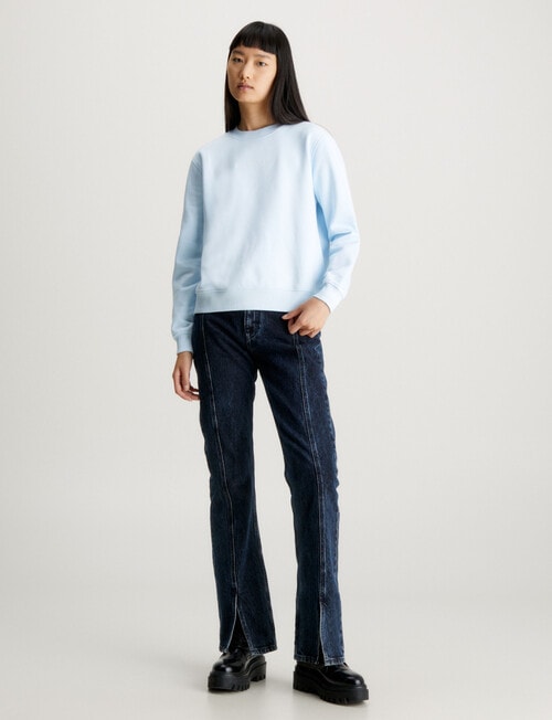 Calvin Klein Institutional Crew Sweatshirt, Keepsake Blue product photo View 04 L