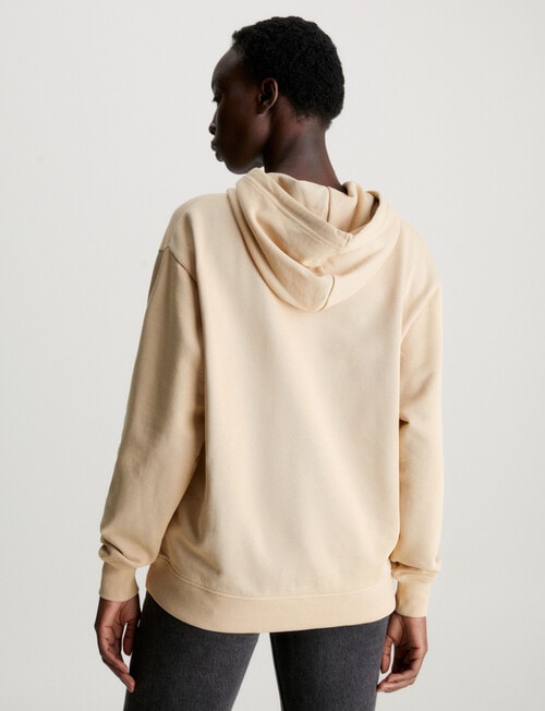 Calvin Klein Woven Label Oversized Hoodie, Warm Sand product photo View 02 L