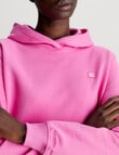 Calvin Klein Embroidered Badge Regular Hoodie, Pink Amour product photo View 03 S