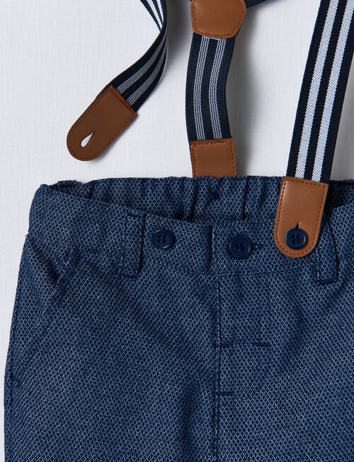 Teeny Weeny All Dressed Up Pants with Braces, Navy product photo View 04 L