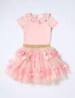 Teeny Weeny All Dressed Up Bodsysuit & Skirt Set, 2-Piece, Blush product photo View 02 S