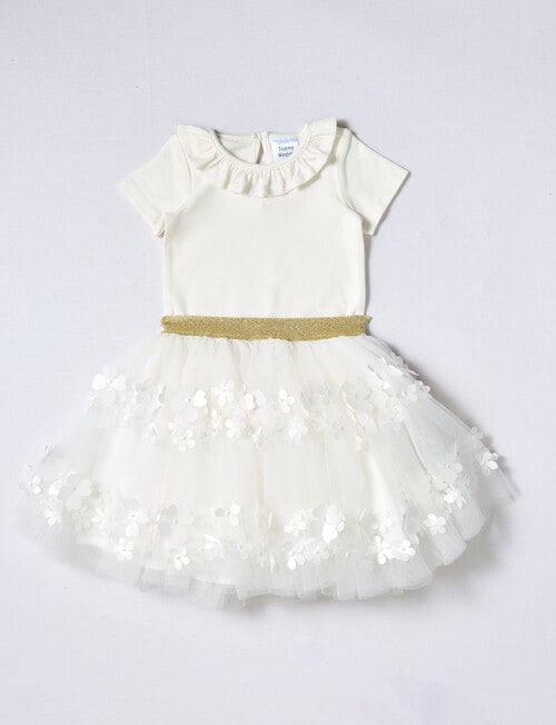 Teeny Weeny All Dressed Up Bodsysuit & Skirt Set, 2-Piece, Ivory product photo View 02 L